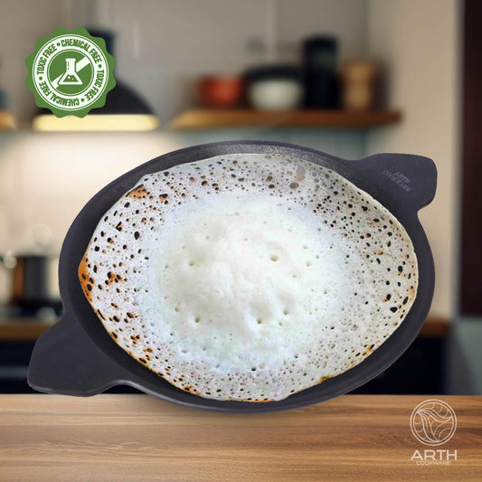 Cast Iron  Super Smooth Appam Pan, Appakal - 23cms