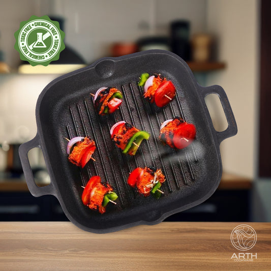 Cast Iron Preseasoned Mini Grill Pan