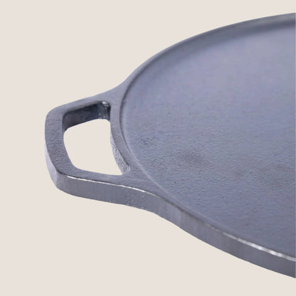 Cast Iron Preseased Double Handle Dosa Tawa - 30 cms