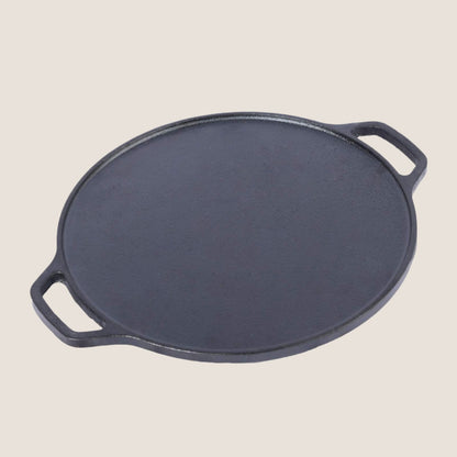 Cast Iron Preseased Double Handle Dosa Tawa - 30 cms